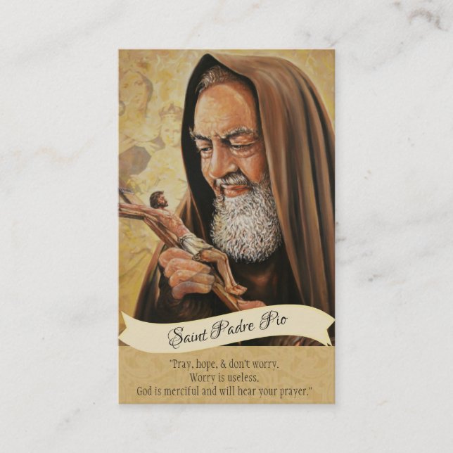 Gebets-heilige Karte St.-Padre Pio Damen-das (Vorderseite)