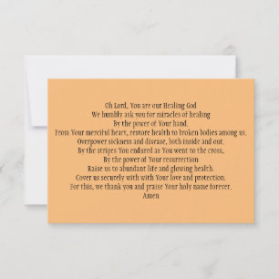Gebets-Karte für das Heilen und Gesundheit Dankeskarte