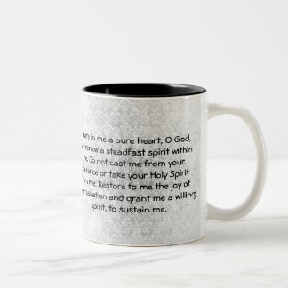 Gebets-Tasse des Psalm-51 Zweifarbige Tasse