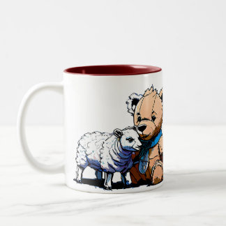 Gebetsbär-Heißgetränk-Tasse Zweifarbige Tasse