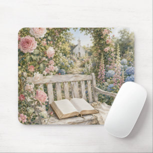 Gebetsgartenbank-Kapelle Aquarell Mousepad