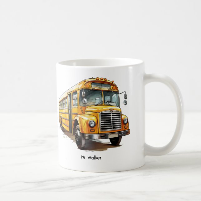 Gebetsgeschenk des personalisierten Schulbusfahrer Kaffeetasse (Rechts)