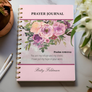 Gebetsjournal mit floralem Bibelvers Notizbuch