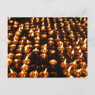 Gebetskandle bei Boudhanath Postkarte