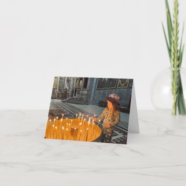 Gebetskandle Dankeskarte (Vorderseite)