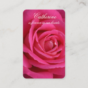 Gebetskarte Deep Pink Rose Visitenkarte
