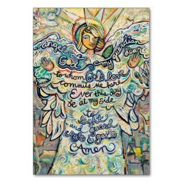 Gebetskarte des Guardian Angel Tischnummer