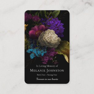 Gebetskarte   Florals Deluxe Visitenkarte