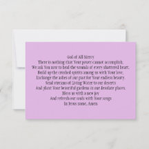 Gebetskarte für die Heilung von gebeutelten Herzen