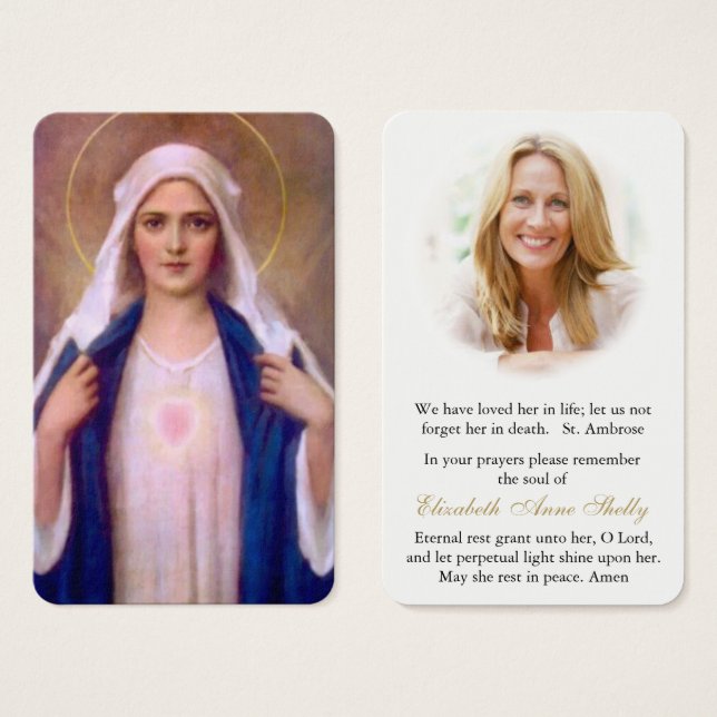 Gebetskarte | Mutter Mary 1 (Vorne & Hinten)