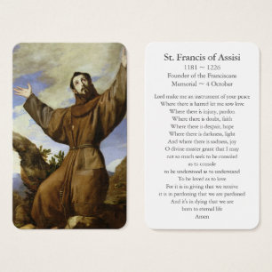 Gebetskarte St. Francis von Assisi 01