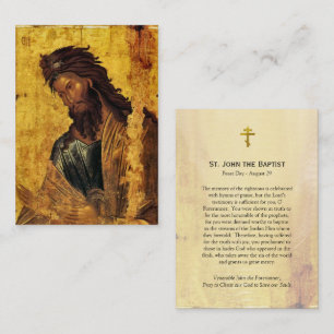 Gebetskarte St. Johannes der Täufer orthodox Platzkarte