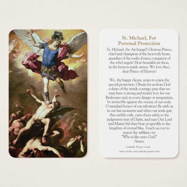 Gebetskarte | St. Michael 1 (Vorne & Hinten)