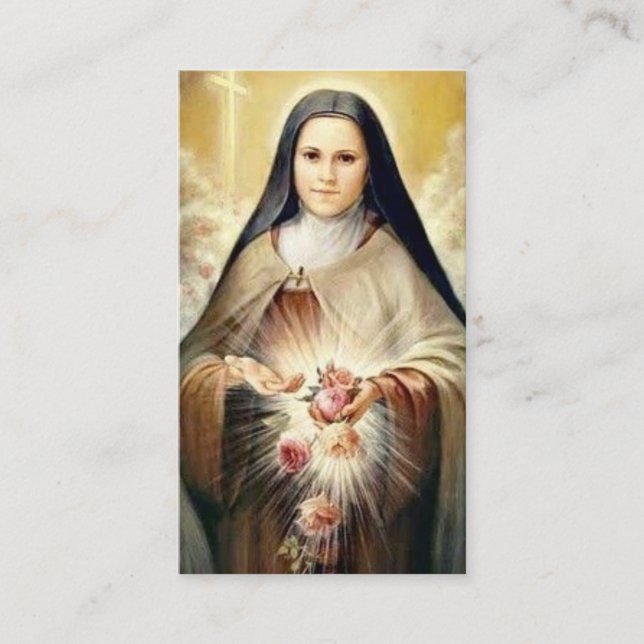 Gebetskarte | St Therese Visitenkarte (Vorderseite)