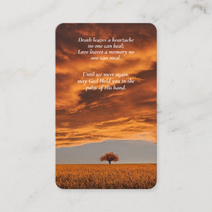 Gebetskarte Tranquil Field Deluxe Visitenkarte