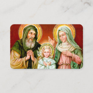 Gebetskarten St Anne, St Joachim & Mary Visitenkarte