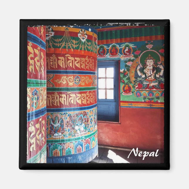 Gebetsrad - Nepal, Everest Trek Magnet (Vorne)