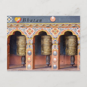 Gebetsräder - Bhutan Postkarte