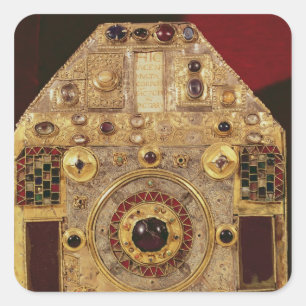 Gebetsriemen oder fünfeckiger Reliquary Quadratischer Aufkleber