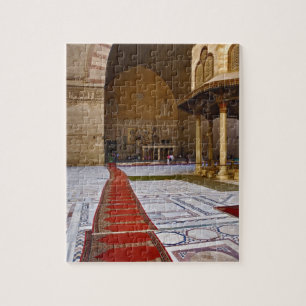 Gebetsteppiche führen in die islamische Moschee, K Puzzle