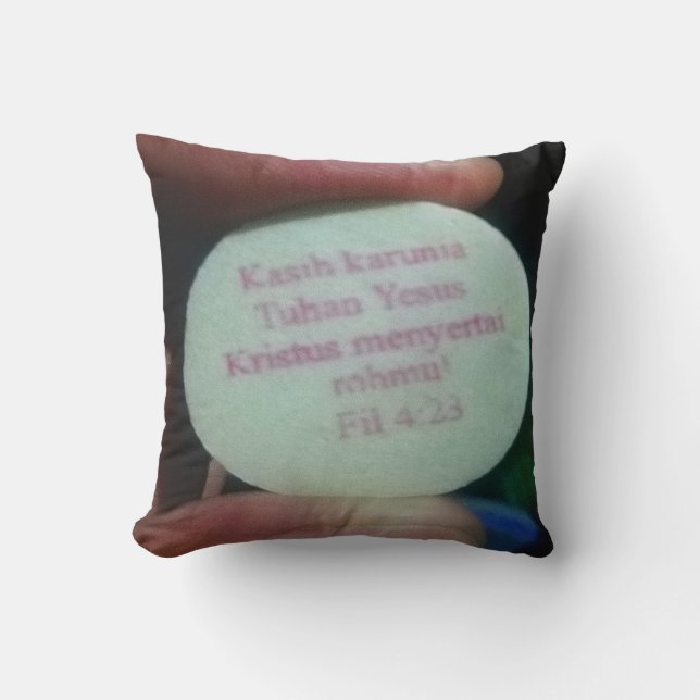 Gebetsverse in der Bibel Kissen (Vorderseite)