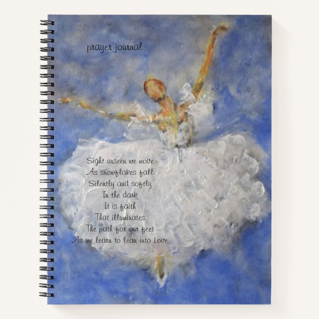 Gebetszeitschrift mit Ballerina Notizbuch (Vorderseite)