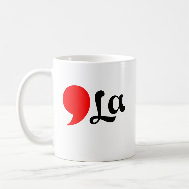 gebeuteltes Comma La Funny Kaffeetasse (Links)