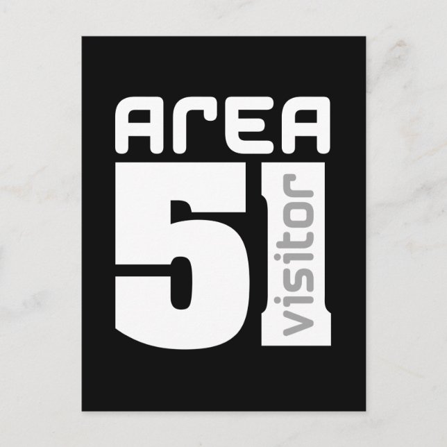 Gebiet 51 Alien Besucher Postkarte (Vorderseite)