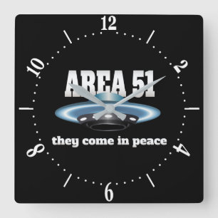 Gebiet 51 quadratische wanduhr
