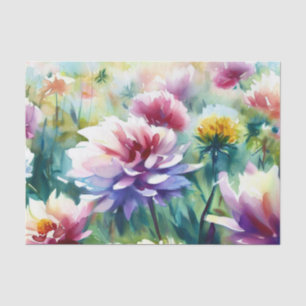 Gebiet Blume-Dahlia (A) Aquarellfarben Seidenpapier