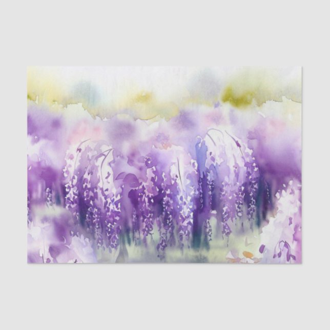 Gebiet Blume-Wisteria (A) Aquarellbilder Seidenpapier (Vorderseite)