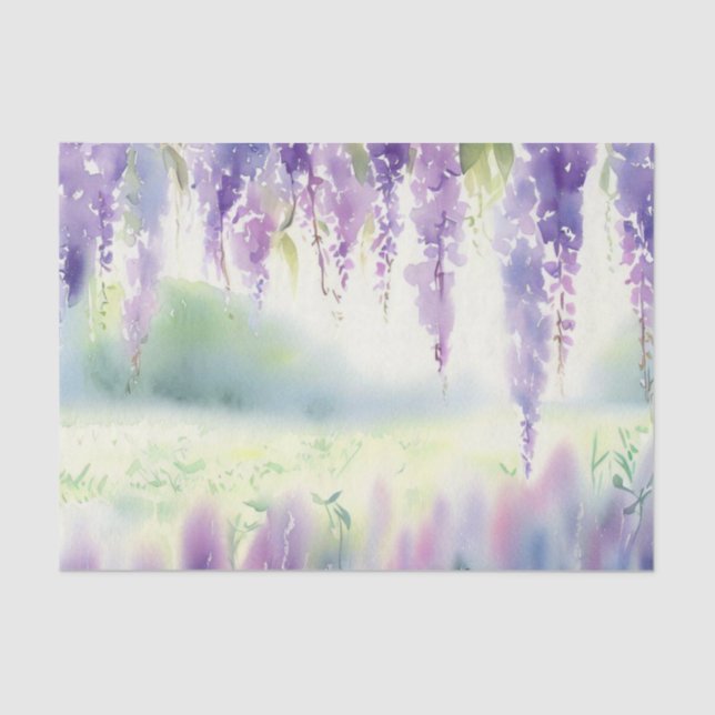 Gebiet Blume-Wisteria (D) Aquarellfarben Seidenpapier (Vorderseite)