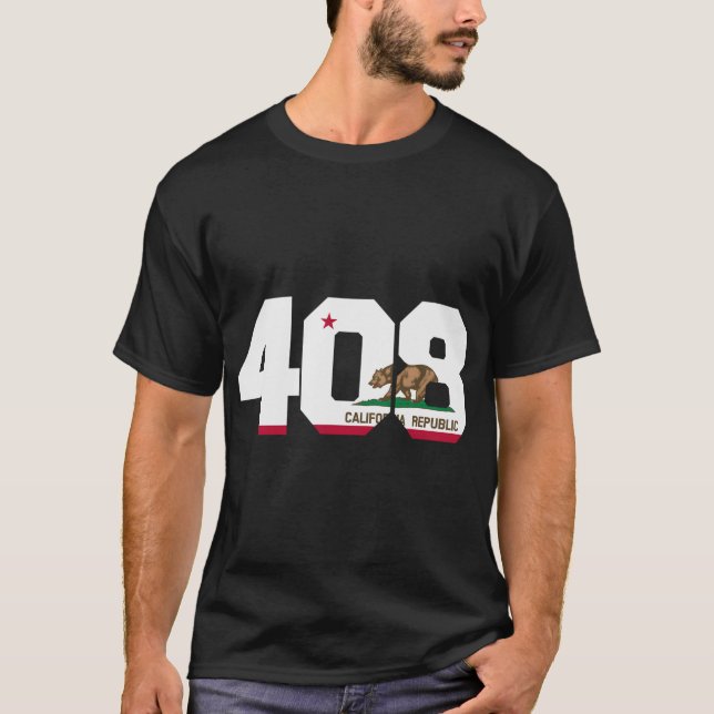 Gebiet Code 408 San Jose California T-Shirt (Vorderseite)