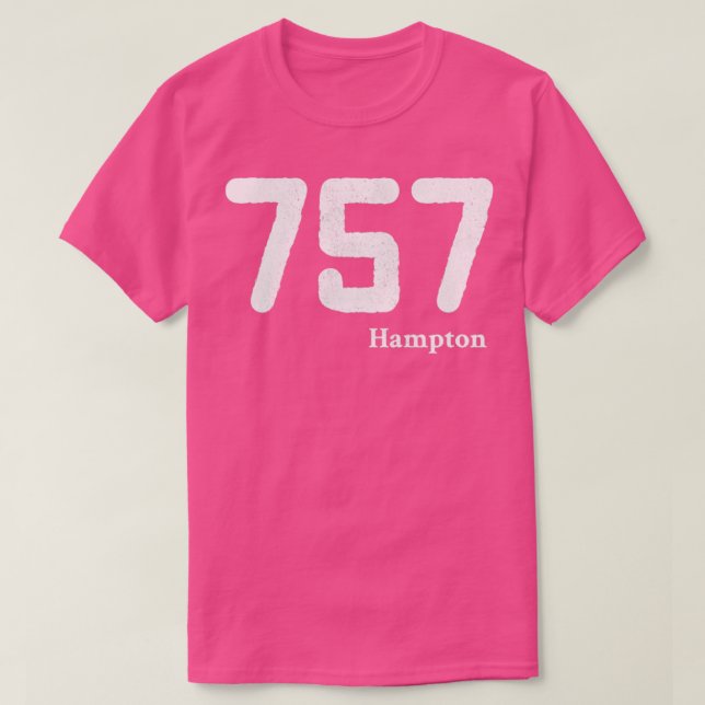 Gebiet Code 757 Hampton Virginia T-Shirt (Design vorne)
