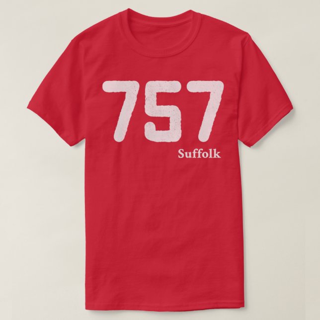 Gebiet Code 757 Suffolk Virginia1 T-Shirt (Design vorne)