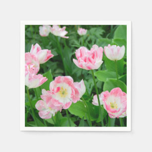 Gebiet der rosa Tulpen Serviette