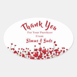 Gebiet der roten Pflücken Ovaler Aufkleber