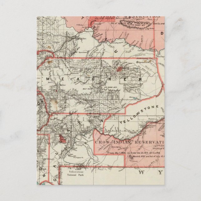 Gebiet Montana Postkarte (Vorderseite)
