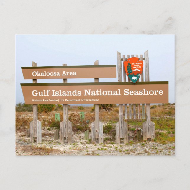 Gebiet Okaloosa, Golf Islands National Seashore, F Postkarte (Vorderseite)