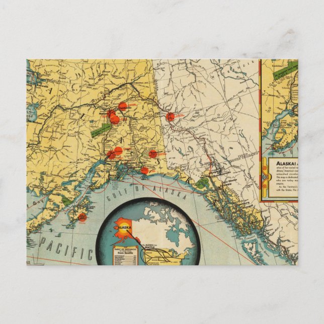 Gebiet von Alaska Postkarte (Vorderseite)