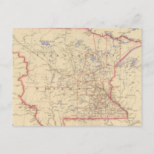 Gebiet von Minnesota Postkarte