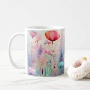 Gebiet wild lebender Blume Kaffeetasse