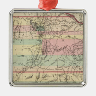 Gebiete des New Mexiko und des Utahs Ornament Aus Metall