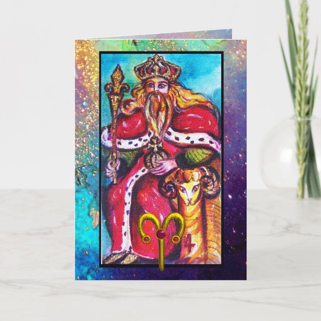 GEBIETE, EMPEROR TAROT ASTROLOGIE ZODIAC GEBURTSTA KARTE (Vorderseite)