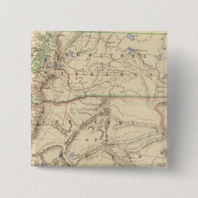 Gebiete in Washington und Oregon Button (Vorderseite)