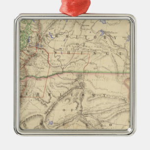Gebiete in Washington und Oregon Silbernes Ornament