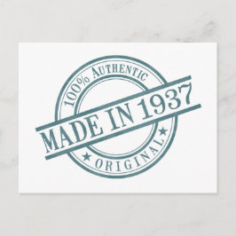 Gebildet 1937 Briefmarke-Logo für die Geburtstagsg Postkarte