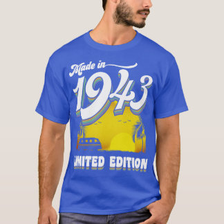 Gebildet 1943 80. Geburtstagsgeschenk 80 Jahre alt T-Shirt