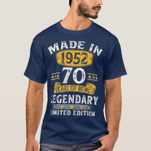 Gebildet 1952 70 Jahre alte Geschenke 70. Geburtst T-Shirt