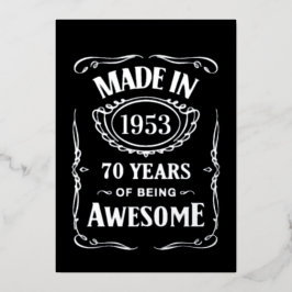 Gebildet 1953 70 Jahre phantastisch 2023 Tag Folieneinladung